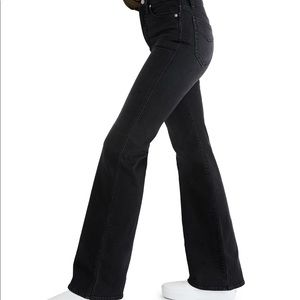 Madewell Leigh black jeans 11” Retro Flare. Sz 27